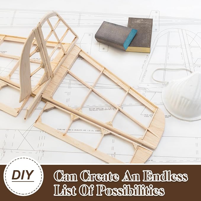 Sasylvia Balsa Wood Sheets 12 x 20 x 1/16 Inch Basswood Sheets
