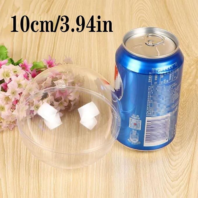 20 Clear Fillable Ornaments Balls- 100mm/3.94" Transparent Plastic Thickened