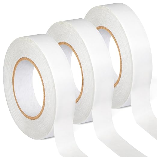 3 Rolls Double Sided Tape for Crafts, Scrapbooking, Photography, Paper Backing