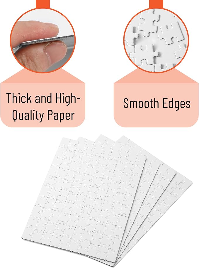 Mr. Pen- Blank Puzzle, 5 Pack, 100 Pieces/Pack, 10.6" x 14.2" | Blank Puzzles