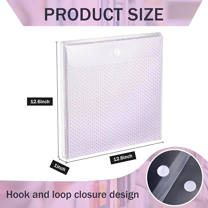 Henoyso 24 Pcs 12 x 12 Scrapbook Paper Storage Organizer Top Loading Plastic