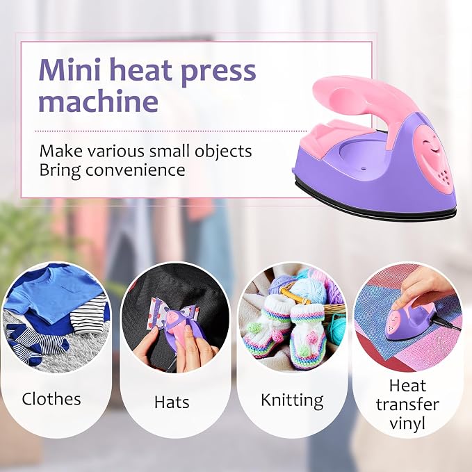 Honoson Mini Craft Iron Mini Heat Press Small Iron 3.93 x 2.36 x 2.76 Portable