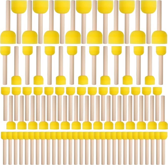 vivinin 90 Pcs Round Sponges Brush Set, Round Sponge Brushes