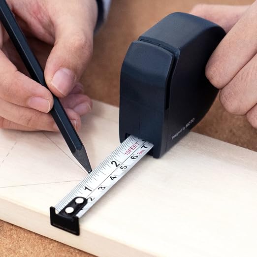 HOTO Self-Locking Tape Measure, Pocket-Size Retractable Measuring Tape