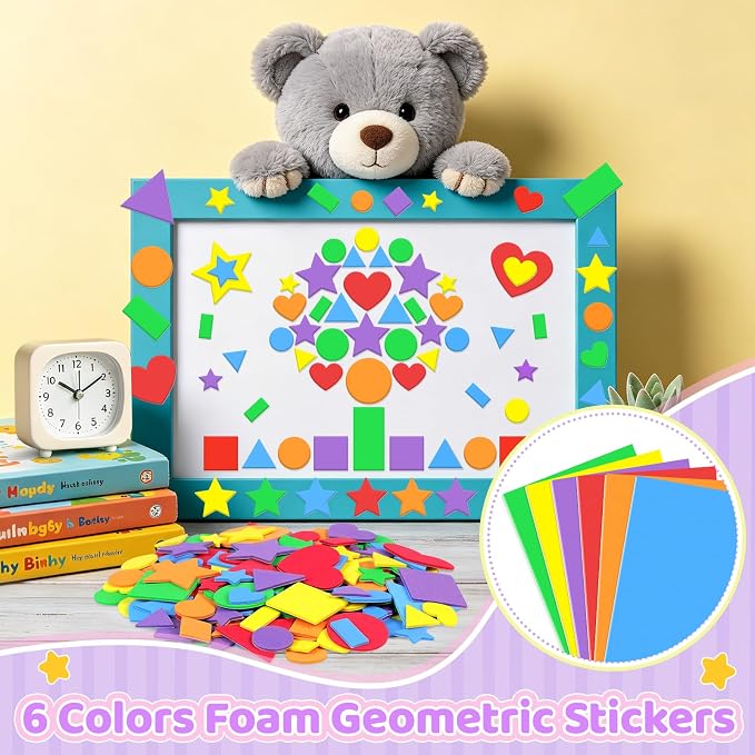 2400Pcs Foam Stickers Foam Shape Stickers