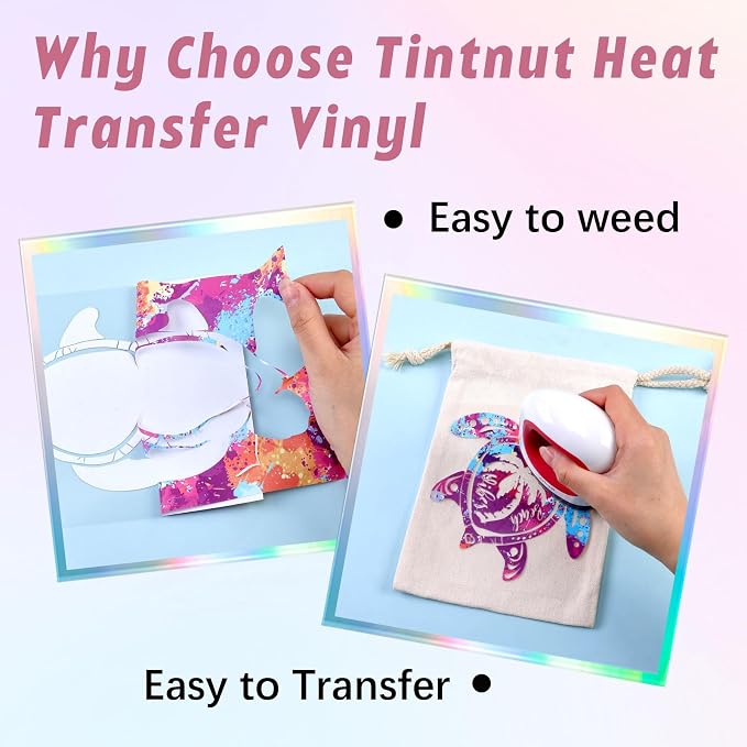 Tintnut Dark Red Splash Heat Transfer Vinyl, stretch washable, works