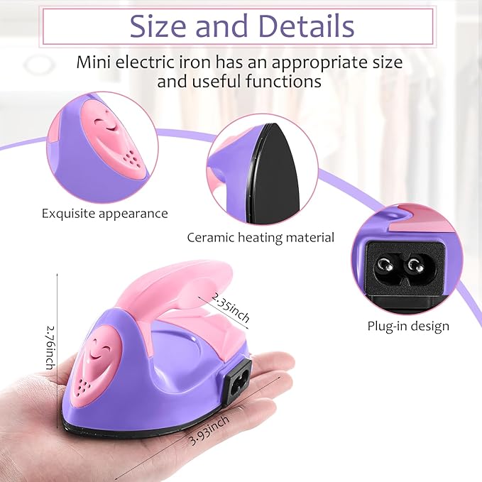 Honoson Mini Craft Iron Mini Heat Press Small Iron 3.93 x 2.36 x 2.76 Portable