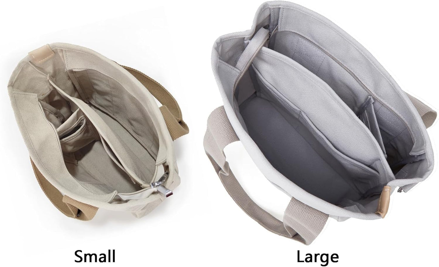 Small Tote Bag with Zipper Tote Bag for Women Canvas Crossbody Bag Shoulder Bag Satchel Hobo Bag Messenger Bag 2025