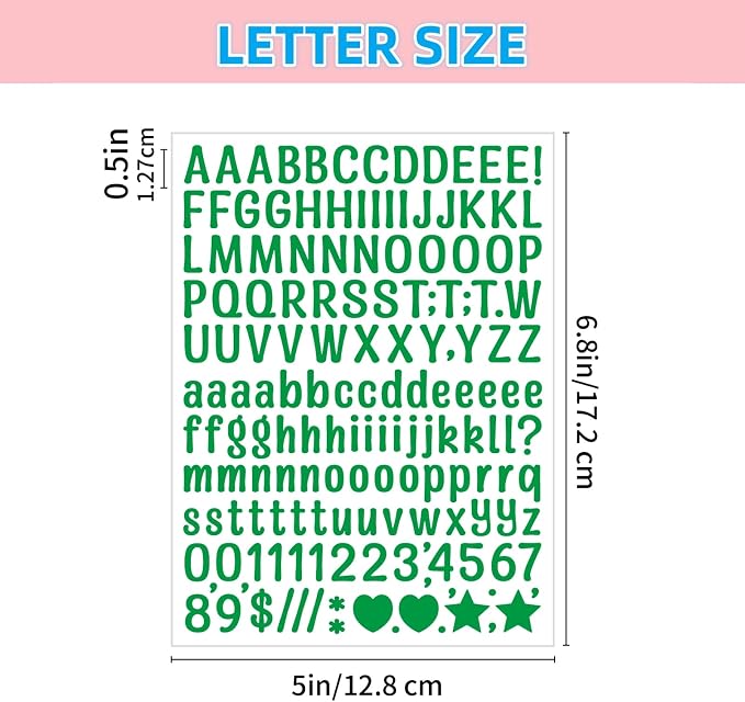 3040Pcs 20 Sheets Small Letter Number Stickers, 0.5inch Self-Adhesive Vinyl