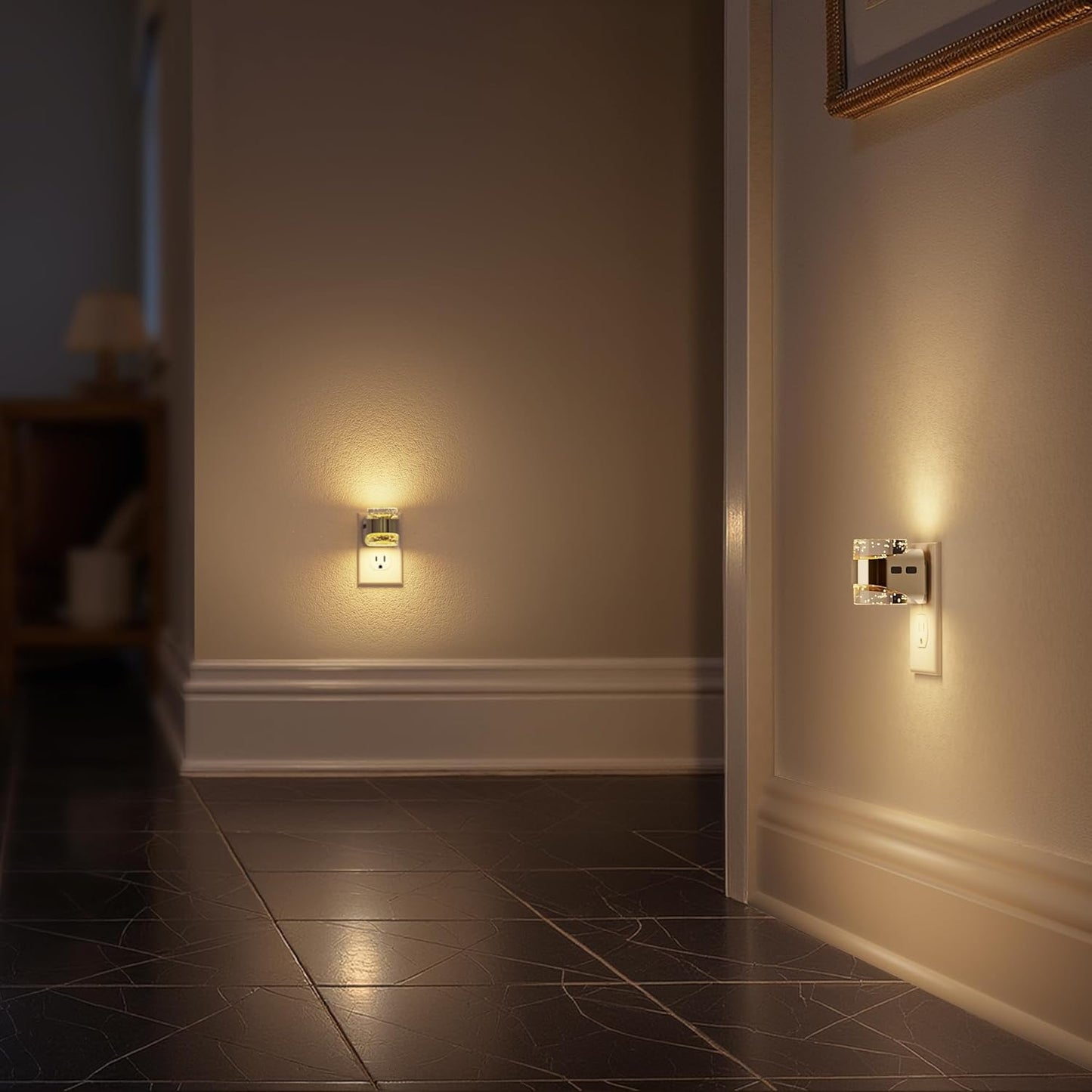 Briignite Night Light Plug into Wall, Dimmable Night Light with Bubble Design 3000K/4000K/5000K & 3 Brightness Levels for Baby Nursery Hallway Bathroom Kids Room, 3CCT