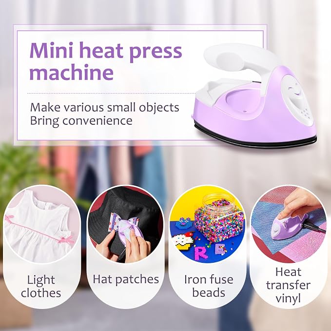 Honoson Mini Craft Iron Mini Heat Press Small Iron 3.93 x 2.36 x 2.76 in