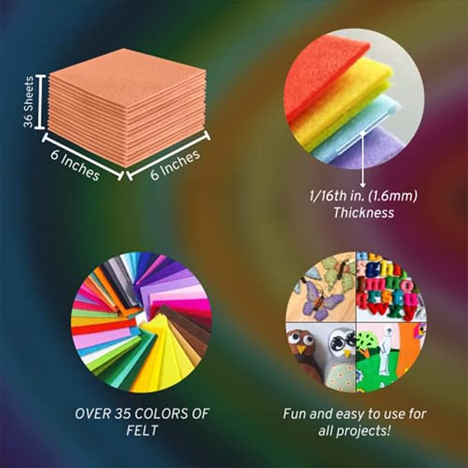FabricLA Acrylic Felt Sheets for Crafts
