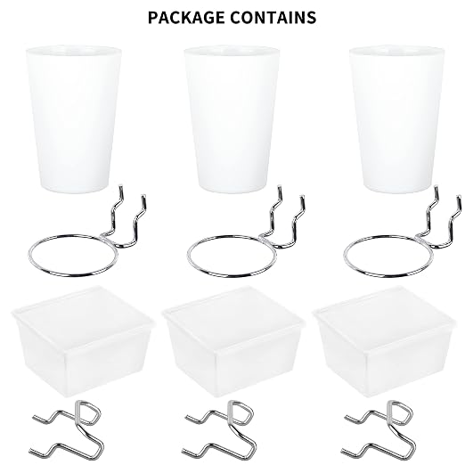 Kuhome 6 Sets Pegboard Bins Cups