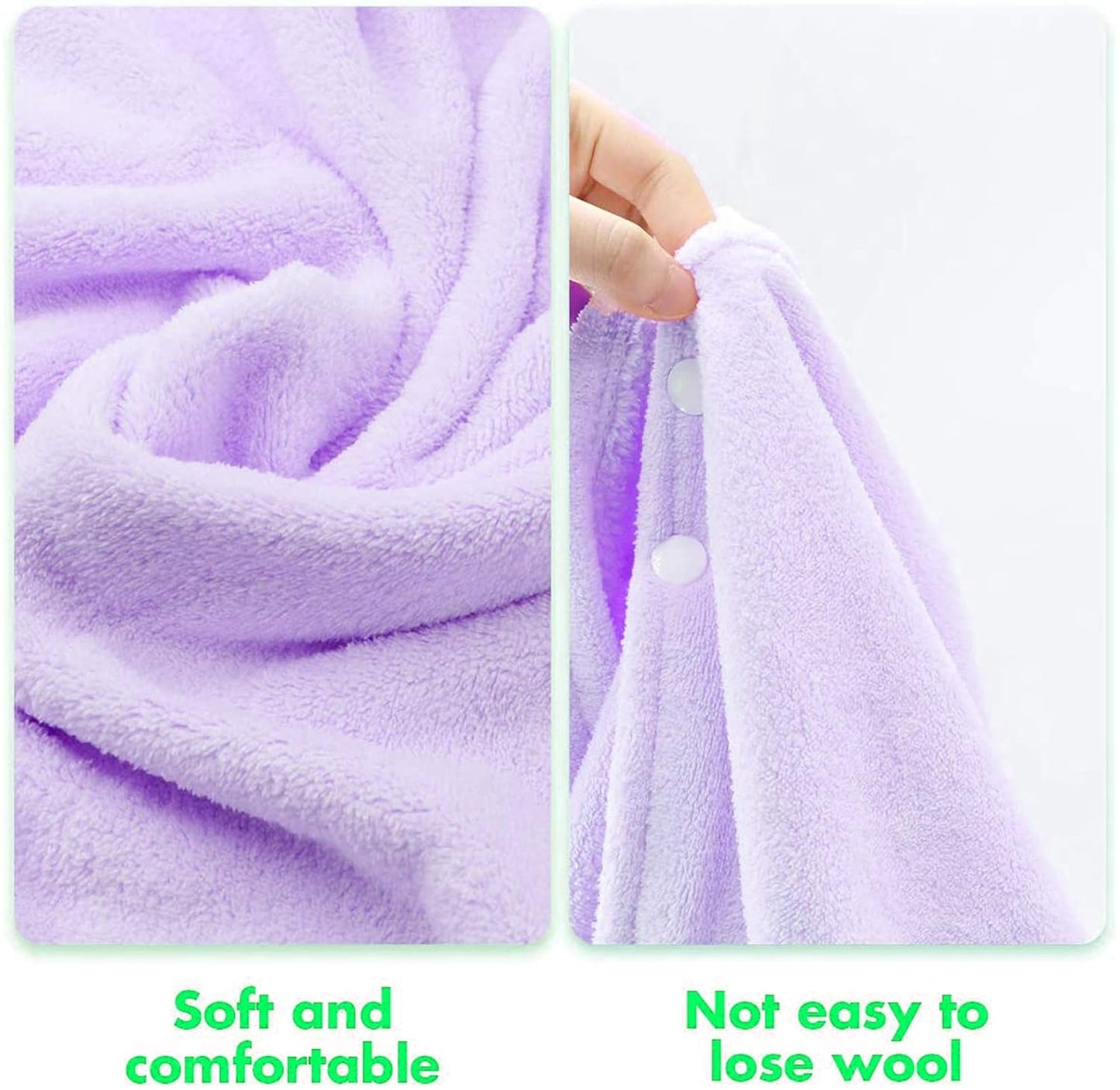 ROMASA Toddler Hooded Bath Towel Ultra Soft Towel Highly Absorbent Bathrobe Blanket for Boys Girls- 27.5" x 55" (Purple)