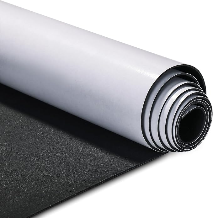 1/16" T x 12''W x 59''L Neoprene Foam Rubber Sheet