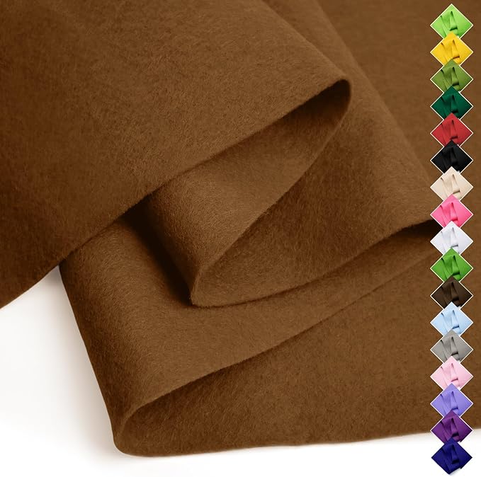 Soft Felt Fabric Sheet 18" x 36", 1.6mm Acrylic Craft Felt, Large Precut Sheet