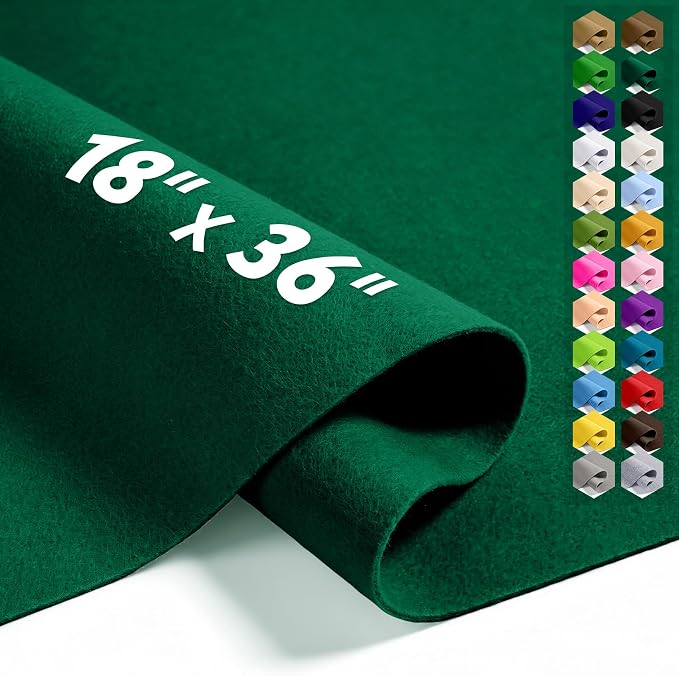 Emerald Green 18" X 36" Felt Fabric Sheet