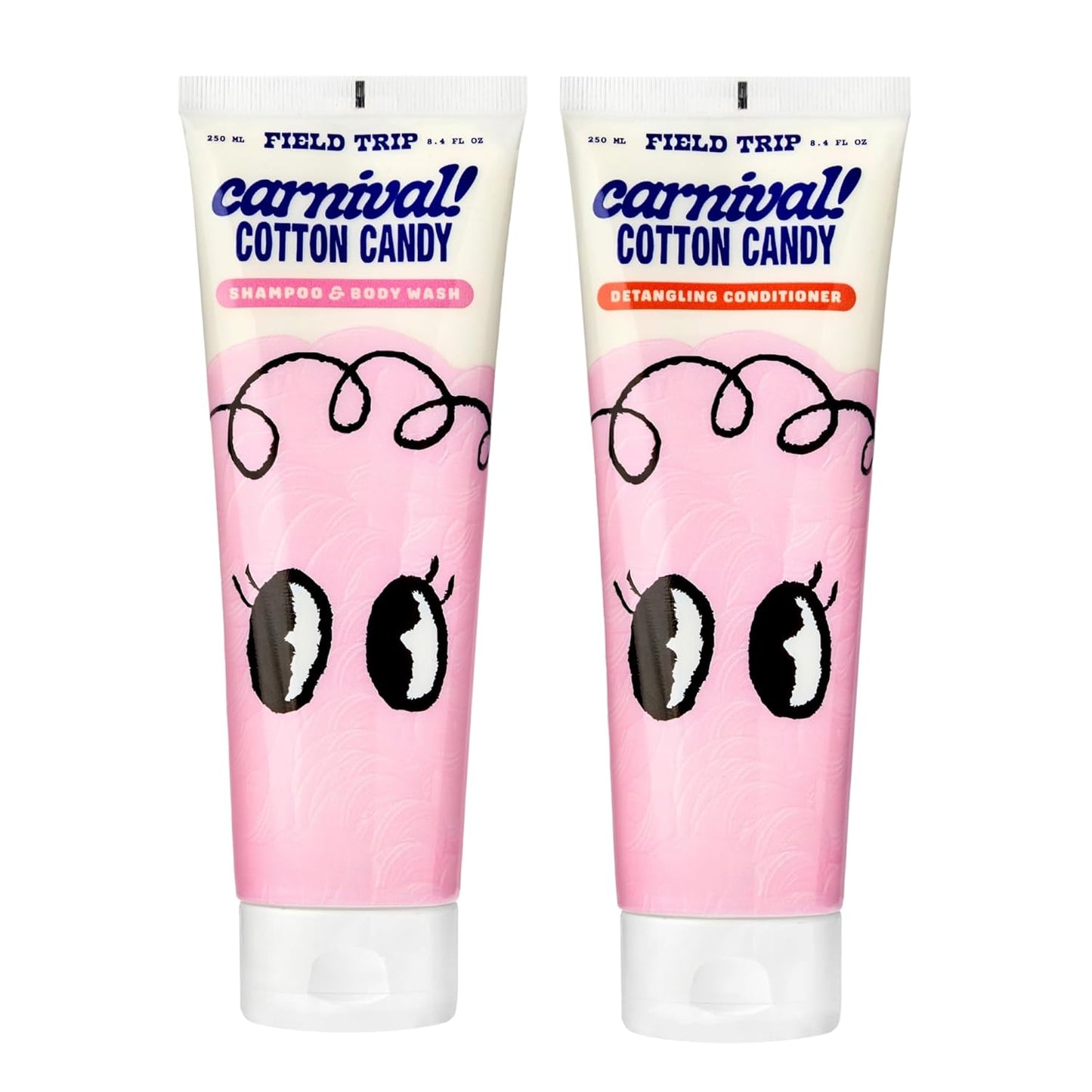 Field Trip Kids- 2 PACK! Carnival - Cotton Candy Scent - Hair Care for Babies, Todlers & Kids - Tear Free - Leaves Hair Soft & Tangle-Free With Chamomile, Lavender, & Aloe Combo Pack!