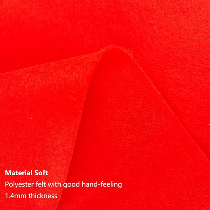 Jtnohx Color Felt, 1 Square Yard Felt Fabric, 1.4mm Thickness Flexible Craft