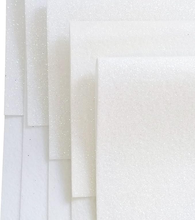 Jtnohx Glitter Felt Fabric, 8 x12 inches Felt Square Glitter