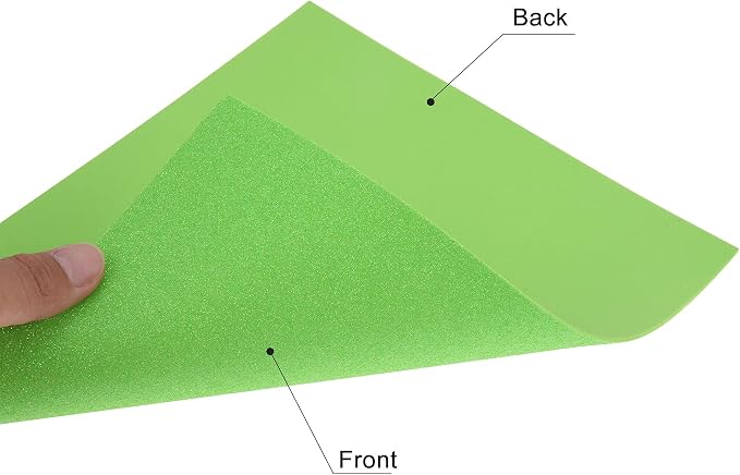 uxcell Green Shiny EVA Foam Sheets 11 x 8 Inch 2mm Thick
