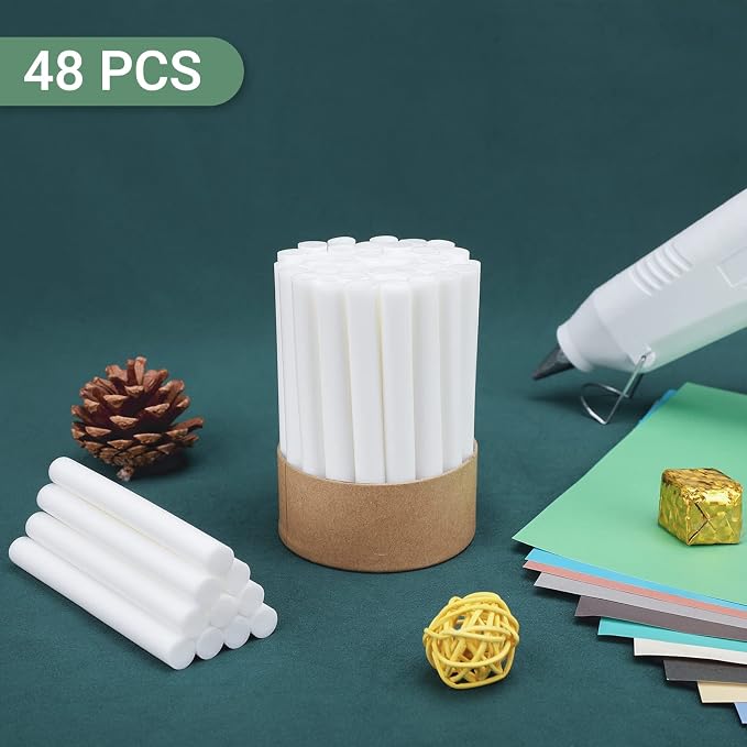 Manarty White Hot Glue Sticks Full Size, Adhesive Hot Melt Gluing Sticks