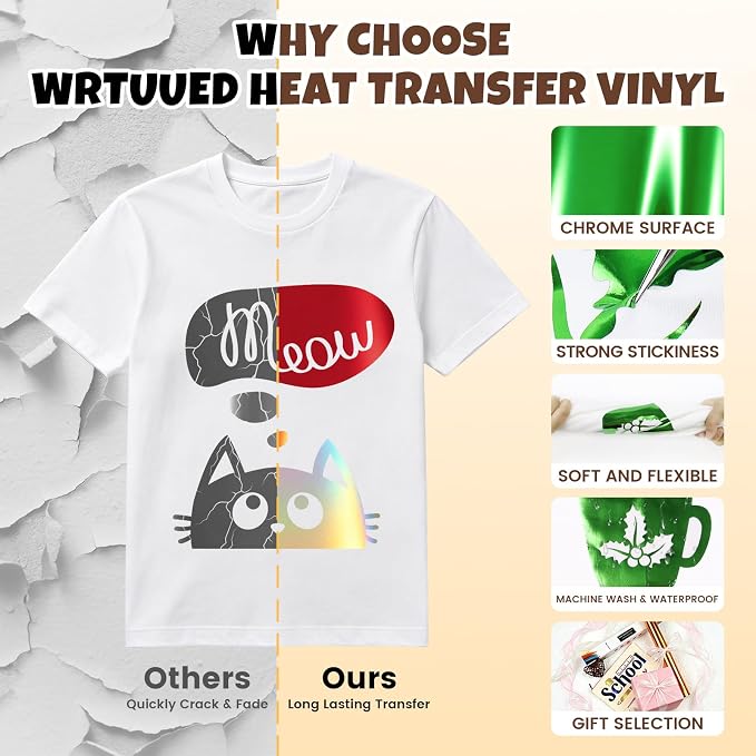 Green Metallic Heat Transfer Vinyl Roll