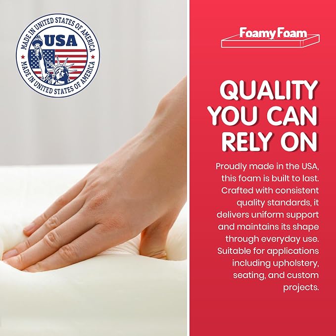 FOAMYFOAM 2Pack High Density 3 inch Thick, 24 inch Wide, 72 inch Long