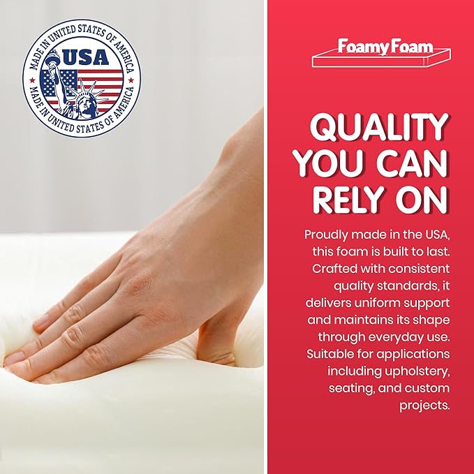 FOAMYFOAM 2Pack High Density 6 inch Thick, 24 inch Wide, 72 inch Long