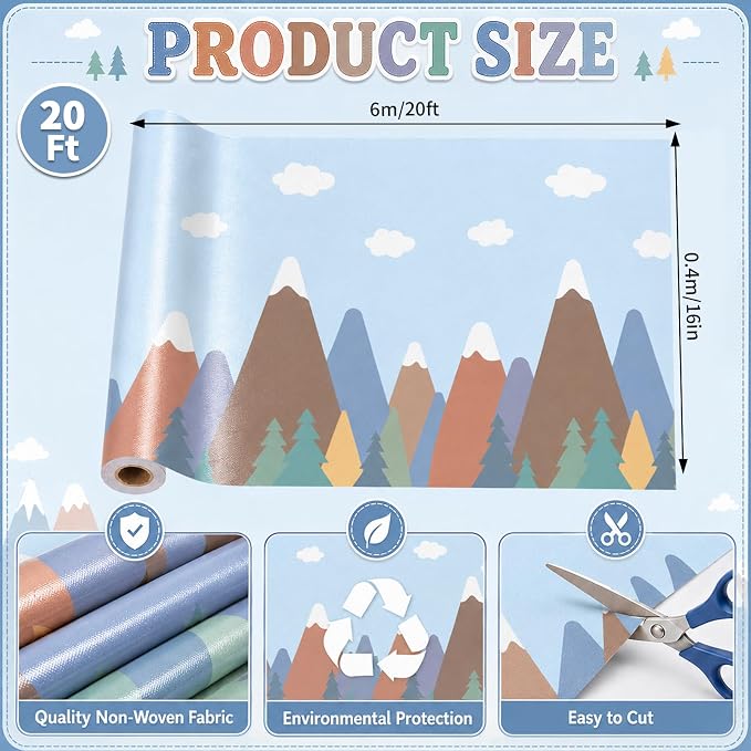 Moving Mountains Bulletin Board Roll Non-Woven Fabric Poster 16in X 20ft | Back