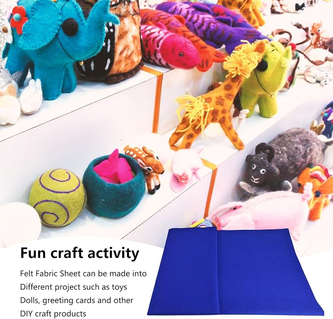 Jtnohx Color Felt, 1 Square Yard Felt Fabric, 1.4mm Thickness Flexible Craft