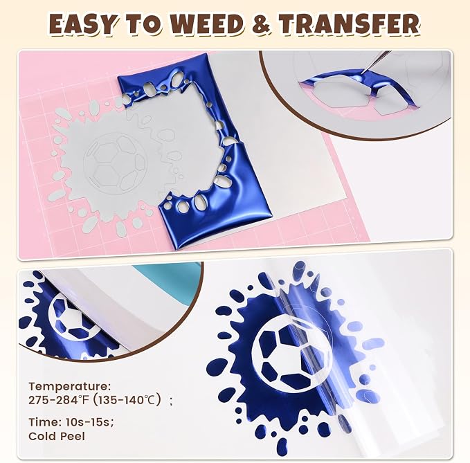 Royal Blue Metallic Heat Transfer Vinyl Roll