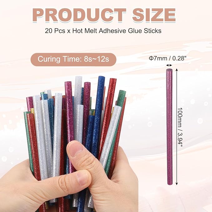 PATIKIL Hot Glue Sticks for Glue Gun, Rose Red