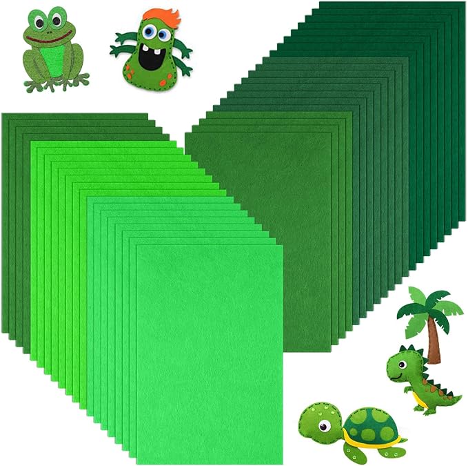 Ainiv 40pcs 8×12 inches Coloured Felt Fabric Sheets, Fabrics DIY Craftwork