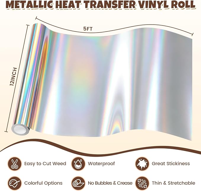 Holographic HTV Heat Transfer Vinyl Roll