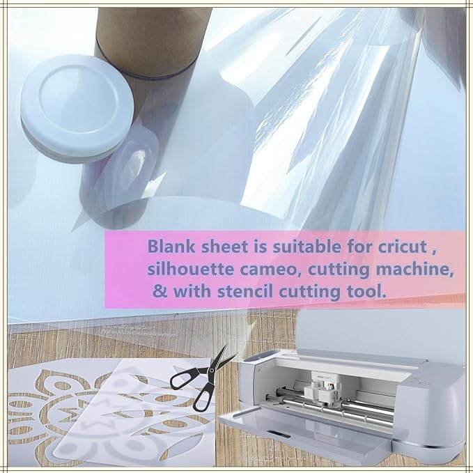8 Sheets 7.5 mil Acetate Mylar Sheet 12 x 24 inch Transparent PET Blank Stencil