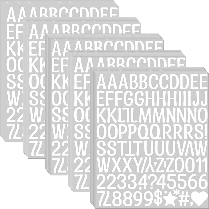 Letter Stickers 1 inch, Self-Adhesive Vinyl Waterproof ABC Letter Stickers