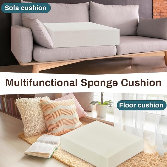 Frienda 1 Pack 7" x 24" x 27" Upholstery High Density Craft Foam Sheets
