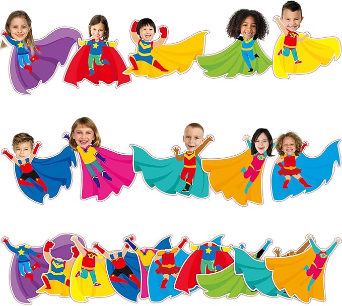 gisgfim 80Pcs Super Theme Hero Cutouts Back to School Decorations Bulletin
