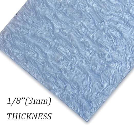 TOEPODO Pearlescent Ripple Cast Acrylic Sheets 1/8inch Thick Marble Acrylic