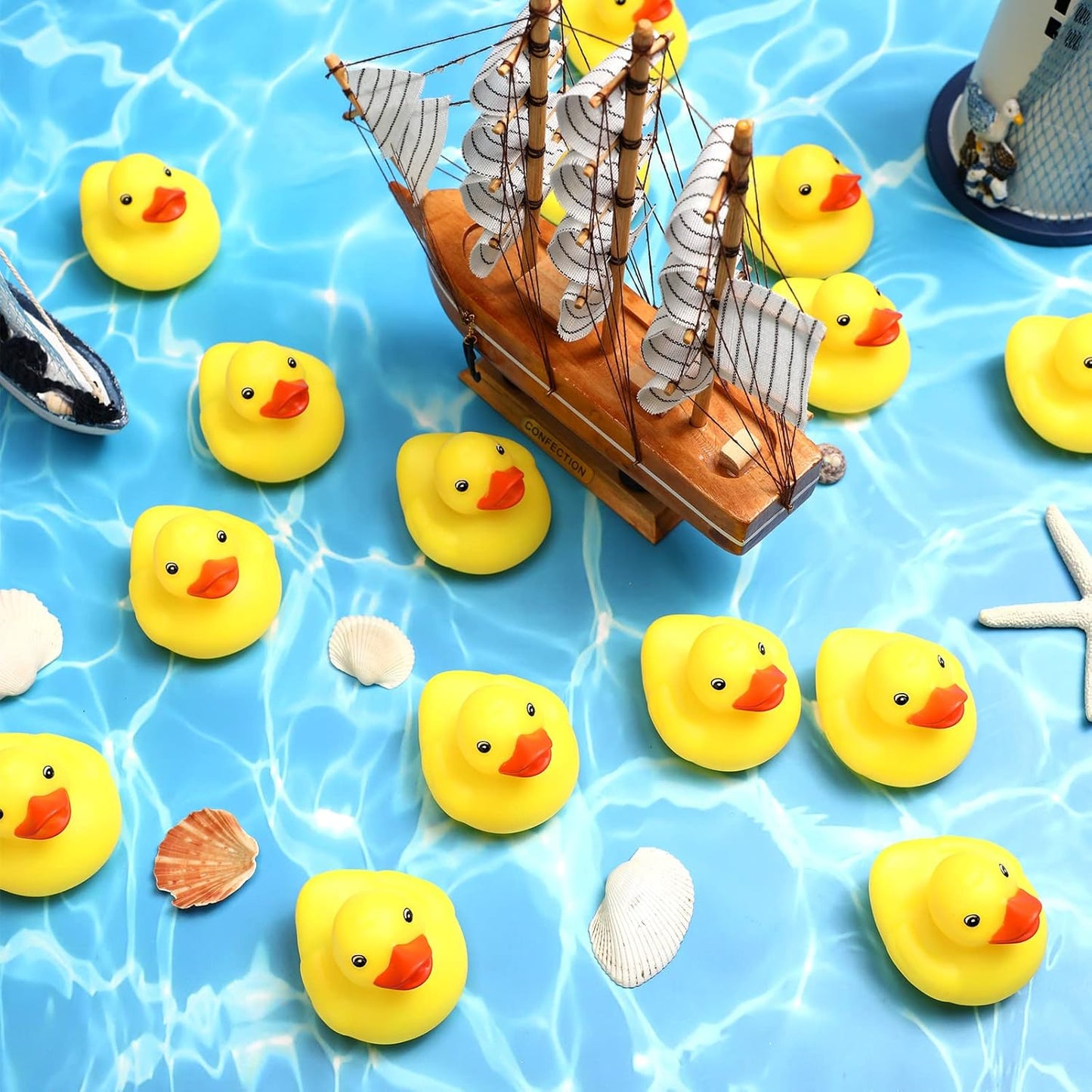 Vinsot 2 Inch Yellow Rubber Duck Bath Toys Large Rubber Ducks Bath Ducks Squeak Bathtub Toys for Birthday Pool Decoration Game Supplies (72 Pcs)