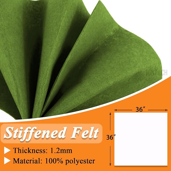 IONTACH 36" X 36" Stiff Felt Fabric 1.2mm Thick | Felt Sheet