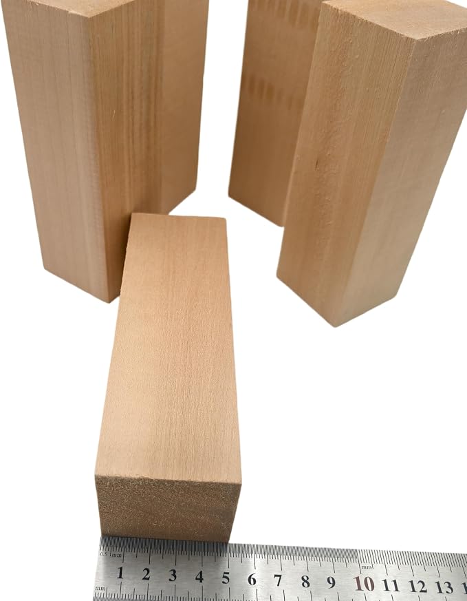 5PCS Basswood Carving Blocks, Whittling Wood Carving Kit, Unfinished Wooden
