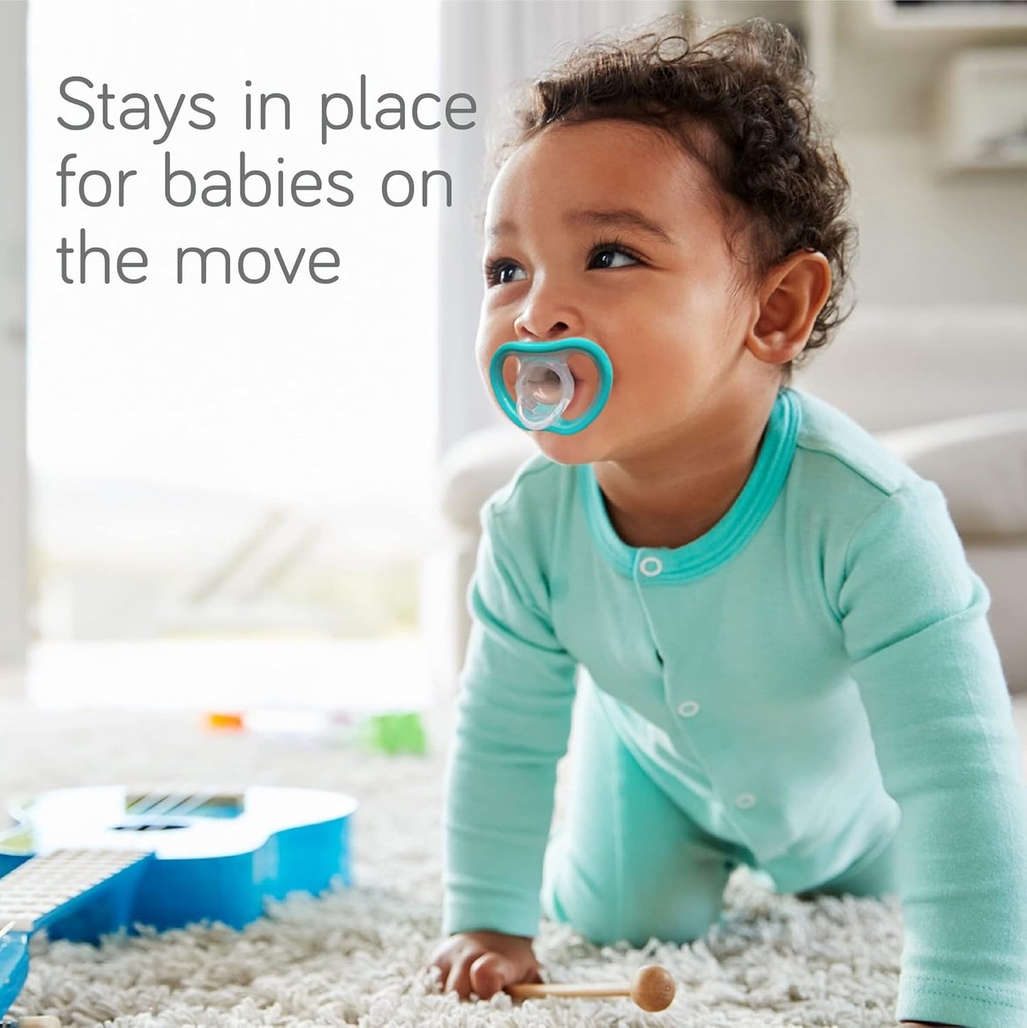 Nanobebe Active Baby Pacifiers 4-36 Months - Orthodontic, Lightweight and Vented, Curves Comfortably with Face Contour, 100% Silicone - BPA Free, Perfect Baby Registry Gift 4pk, White/Pink