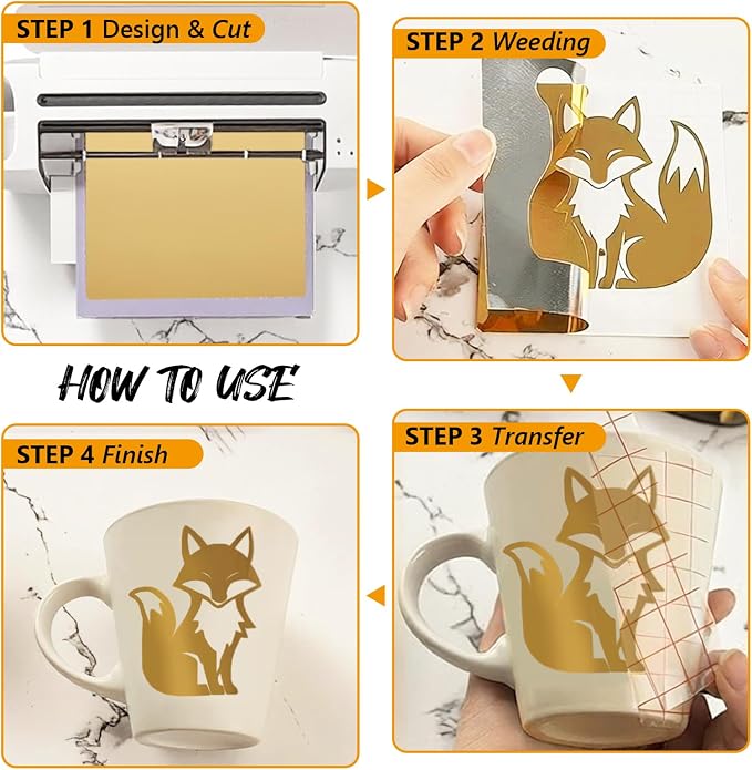 Gold Permanent Adhesive Vinyl, Party Decorations, Scrapbooking & DIY Crafts