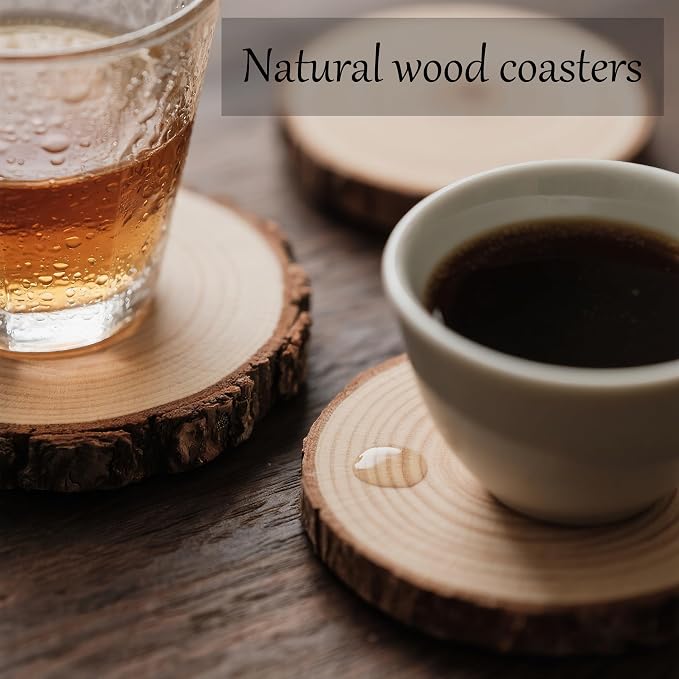 Unfinished Natural Wooden Slices 80 Pcs 3.2-4 Inch Wood Circles