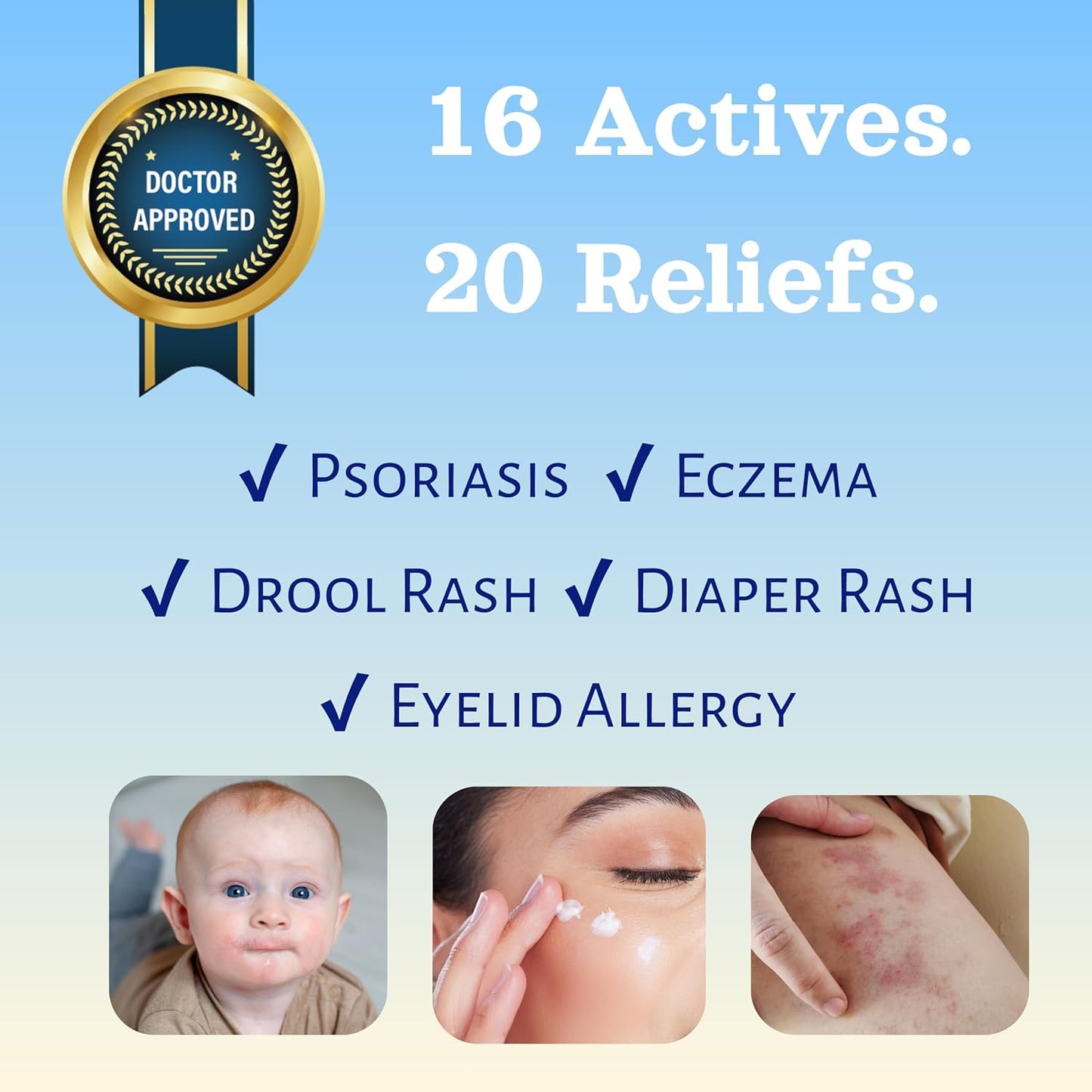 Natural SKIN REPAIR. Clinically tested Aromatherapy. Powerful Essential Oil. Eczema, Dermatitis, Diaper rash, and Sensitive skin. For all skin types. Hypoallergenic, Vegan, Paraben Free. 30ML TUBE