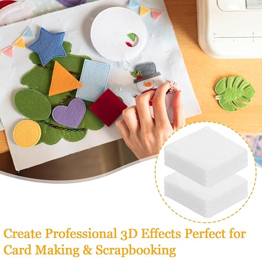 cobee 5 Sheets 2000 Pcs Foam Squares Double Sided Foam Tape, Foams Adhesive