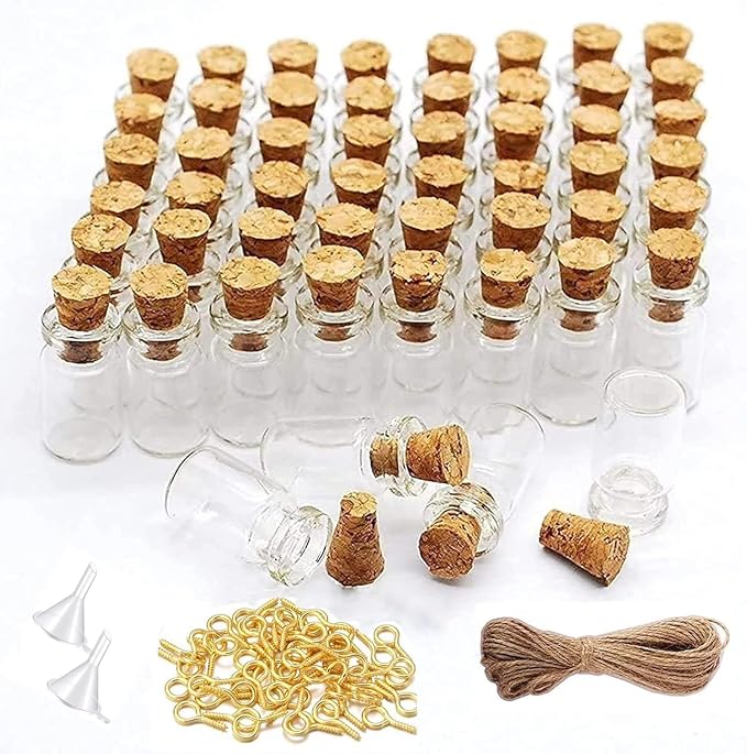 200 Pcs 0.5ml Mini Small Glass Bottles