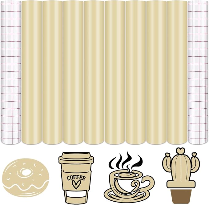 Tintnut Skin Tone Permanent Vinyl 8 Sheets 12x10in Beige Adhesive Vinyl | Solid